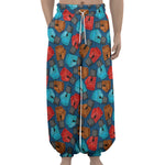 Boxing Gloves Pattern Print Lantern Pants