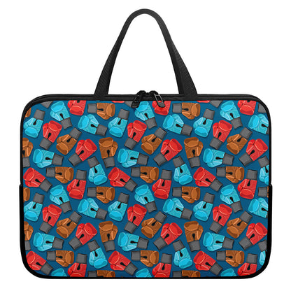 Boxing Gloves Pattern Print Laptop Sleeve With Handle