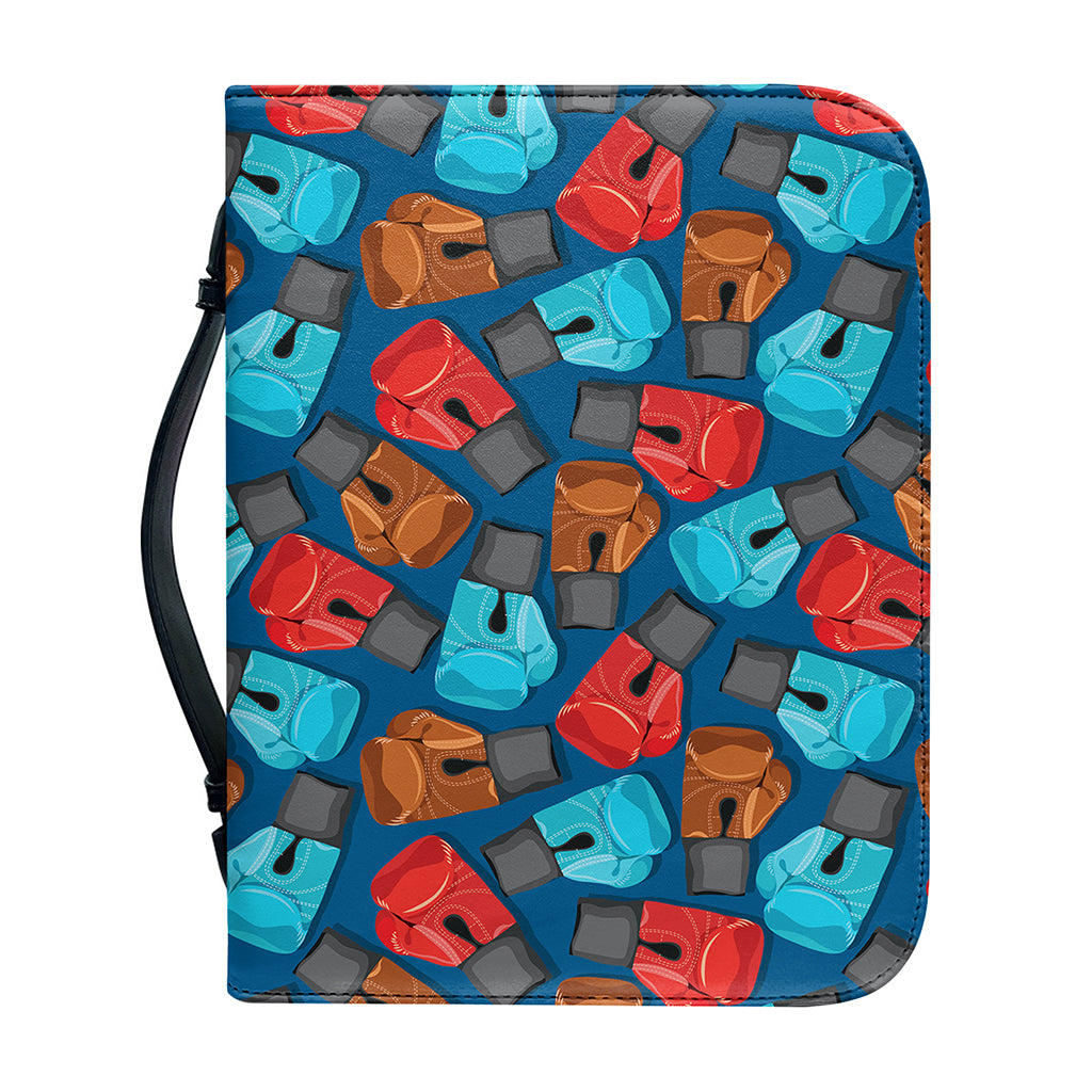 Boxing Gloves Pattern Print Leather Bible Cover