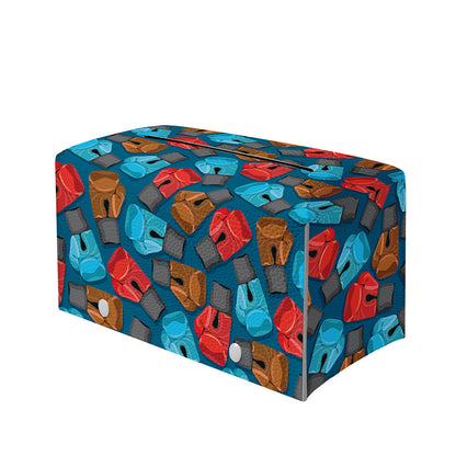 Boxing Gloves Pattern Print Leather Tissue Box Cover