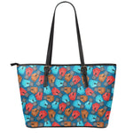 Boxing Gloves Pattern Print Leather Tote Bag