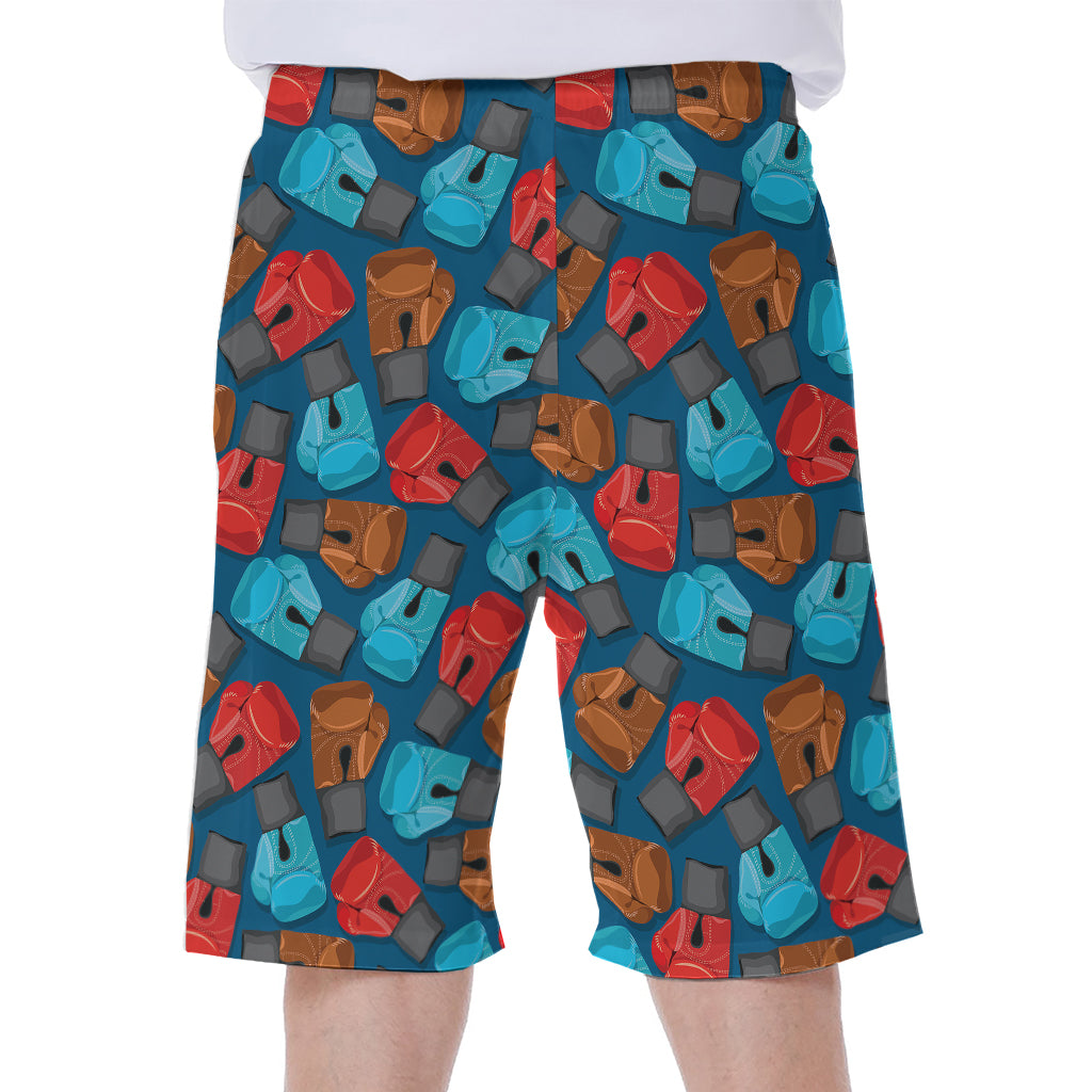 Boxing Gloves Pattern Print Men's Beach Shorts