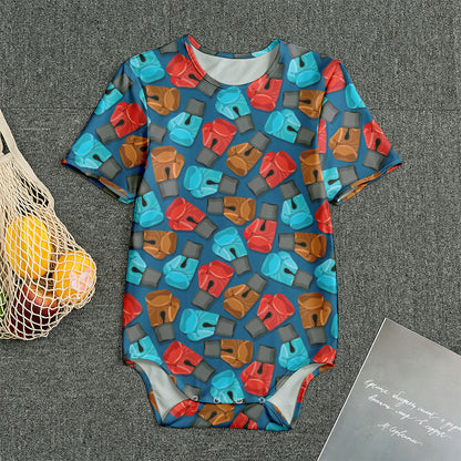 Boxing Gloves Pattern Print Men's Bodysuit