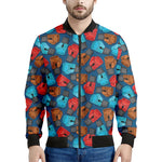 Boxing Gloves Pattern Print Men's Bomber Jacket