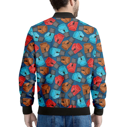 Boxing Gloves Pattern Print Men's Bomber Jacket