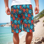 Boxing Gloves Pattern Print Men's Cargo Shorts