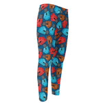 Boxing Gloves Pattern Print Men's Compression Pants
