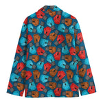 Boxing Gloves Pattern Print Men's Cotton Blazer