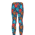 Boxing Gloves Pattern Print Men's leggings