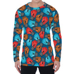 Boxing Gloves Pattern Print Men's Long Sleeve T-Shirt