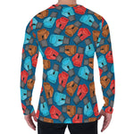 Boxing Gloves Pattern Print Men's Long Sleeve T-Shirt