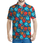 Boxing Gloves Pattern Print Men's Polo Shirt