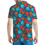 Boxing Gloves Pattern Print Men's Polo Shirt