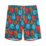 Boxing Gloves Pattern Print Men's Sports Shorts