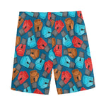 Boxing Gloves Pattern Print Men's Sports Shorts