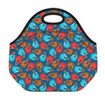 Boxing Gloves Pattern Print Neoprene Lunch Bag