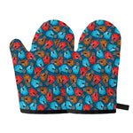 Boxing Gloves Pattern Print Oven Mitts