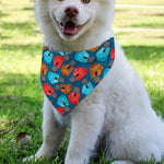 Boxing Gloves Pattern Print Over The Collar Dog Bandana