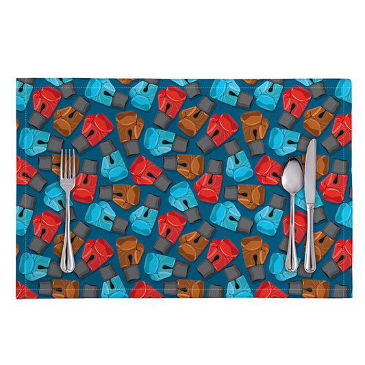 Boxing Gloves Pattern Print Placemat
