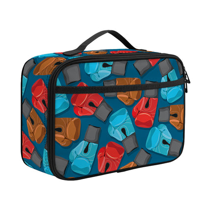 Boxing Gloves Pattern Print Portable Lunch Bag
