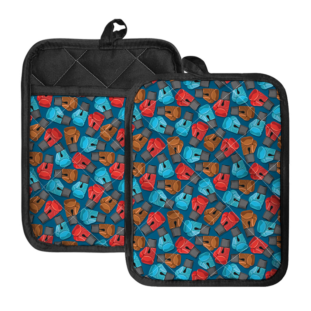 Boxing Gloves Pattern Print Pot Holders With Pocket