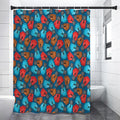Boxing Gloves Pattern Print Premium Shower Curtain