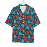 Boxing Gloves Pattern Print Rayon Hawaiian Shirt