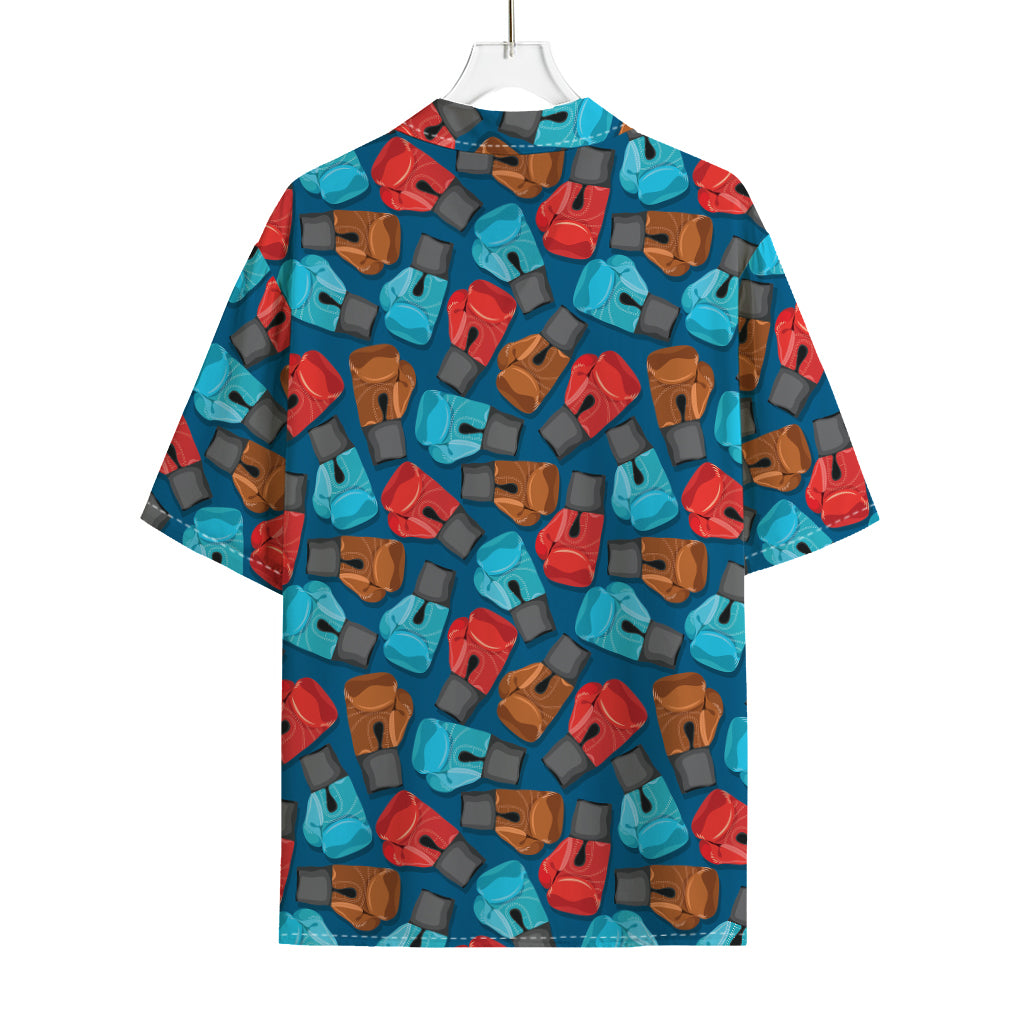 Boxing Gloves Pattern Print Rayon Hawaiian Shirt