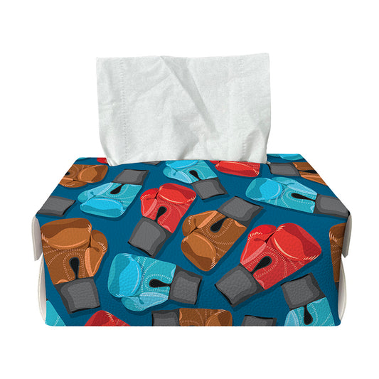 Boxing Gloves Pattern Print Rectangle Tissue Box Cover