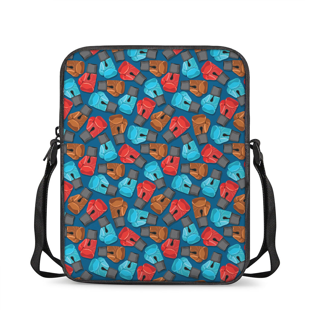 Boxing Gloves Pattern Print Rectangular Crossbody Bag
