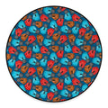 Boxing Gloves Pattern Print Round Floor Mat