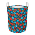 Boxing Gloves Pattern Print Round Laundry Basket