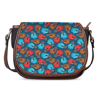Boxing Gloves Pattern Print Saddle Bag