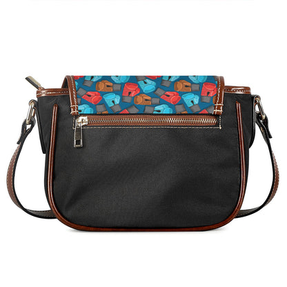 Boxing Gloves Pattern Print Saddle Bag
