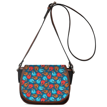 Boxing Gloves Pattern Print Saddle Bag