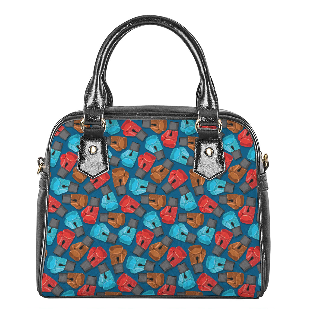 Boxing Gloves Pattern Print Shoulder Handbag
