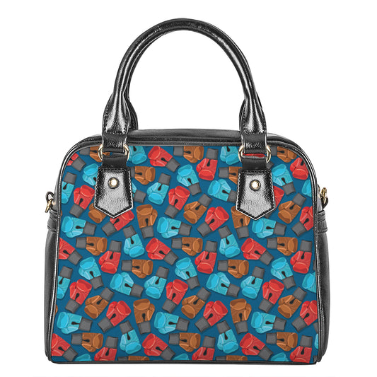Boxing Gloves Pattern Print Shoulder Handbag