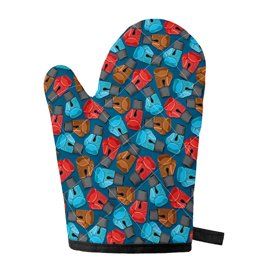 Boxing Gloves Pattern Print Single Oven Mitt