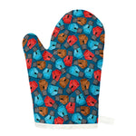 Boxing Gloves Pattern Print Single Oven Mitt