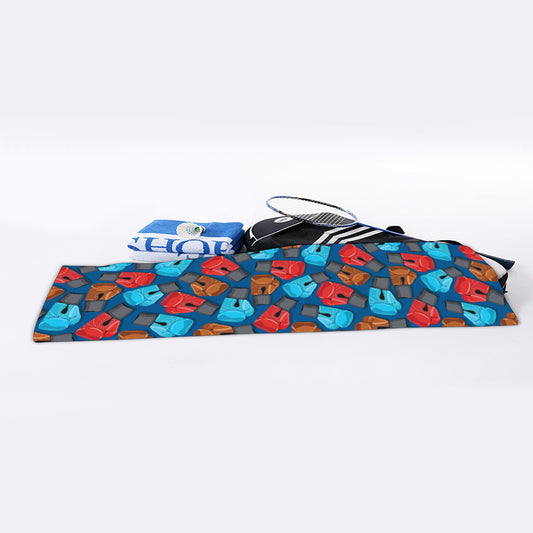 Boxing Gloves Pattern Print Sports Towel
