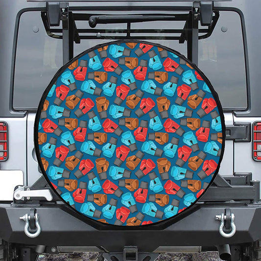 Boxing Gloves Pattern Print Tire Cover