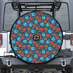 Boxing Gloves Pattern Print Tire Cover With Camera Hole