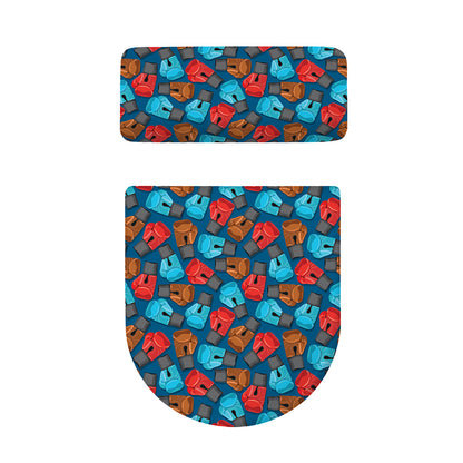 Boxing Gloves Pattern Print Toilet Lid And Tank Cover Set