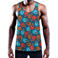 Boxing Gloves Pattern Print Men's Workout Tank Top