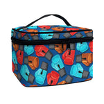 Boxing Gloves Pattern Print Travel Makeup Bag