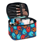 Boxing Gloves Pattern Print Travel Makeup Bag