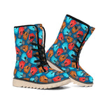 Boxing Gloves Pattern Print Winter Boots