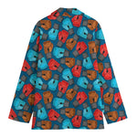 Boxing Gloves Pattern Print Women's Blazer