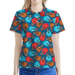 Boxing Gloves Pattern Print Women's Polo Shirt