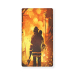 Brave Firefighter Painting Print Baby Crib Sheet